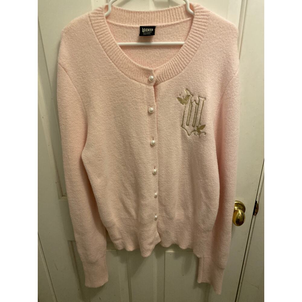 Wicked Paul Tazewell Cardigan Sweater Womens XL Top Pink